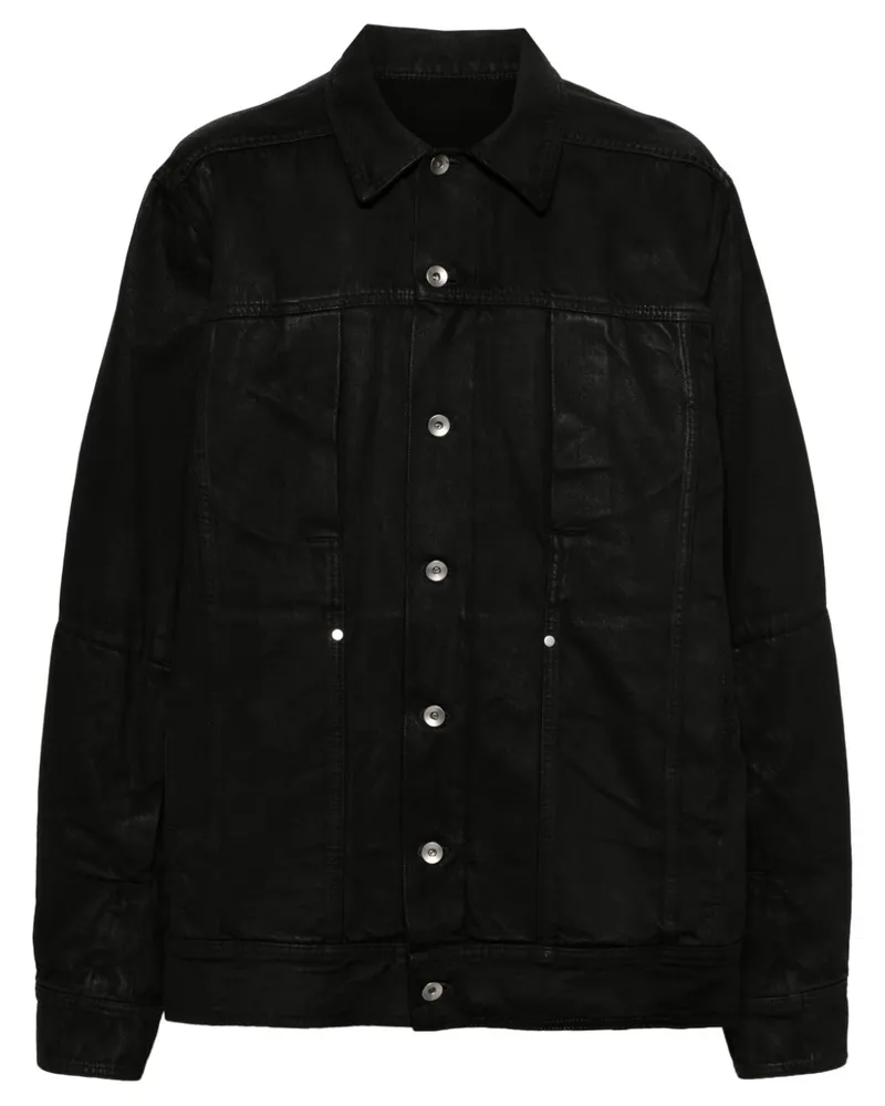 Rick Owens Worker Hemdjacke aus Baumwolle - Schwarz Schwarz