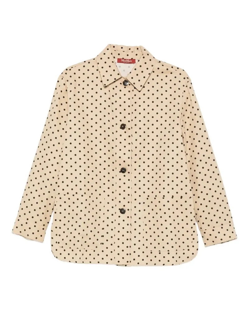 Max Mara Gepunktete Jacke - Nude Nude
