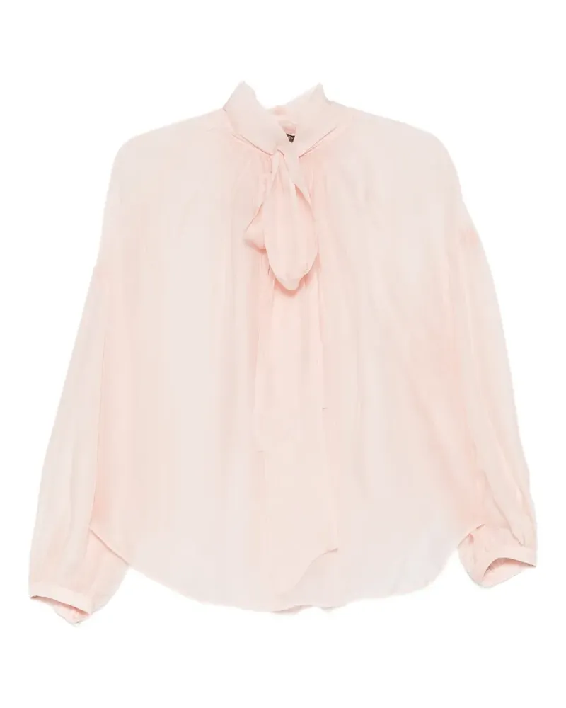Seventy tie-neck long-sleeved blouse - Rosa Rosa