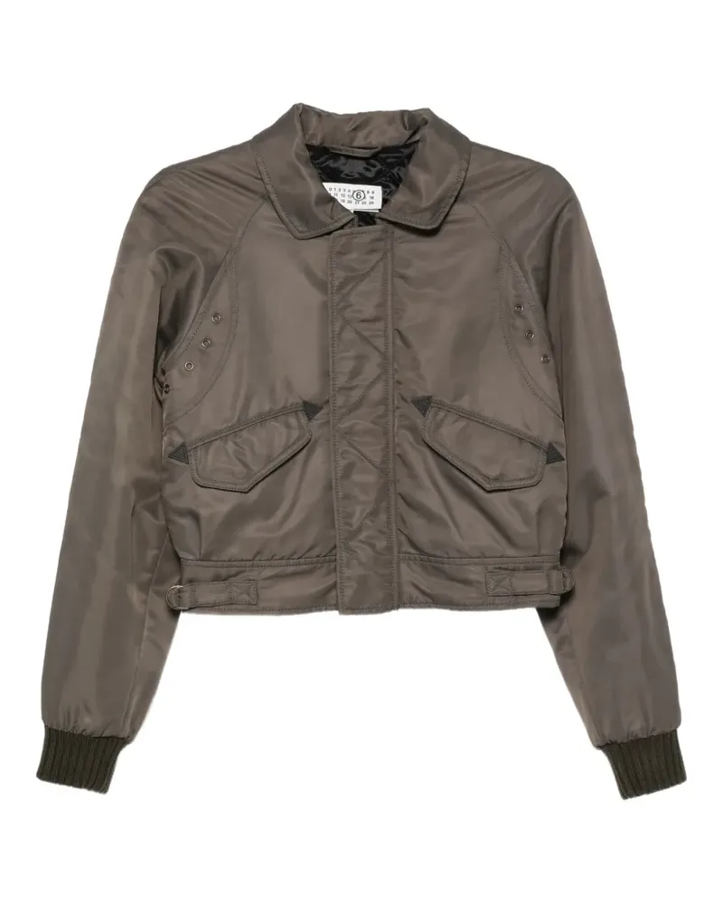 Maison Margiela Cropped-Jacke mit Reißverschluss - Grau Grau