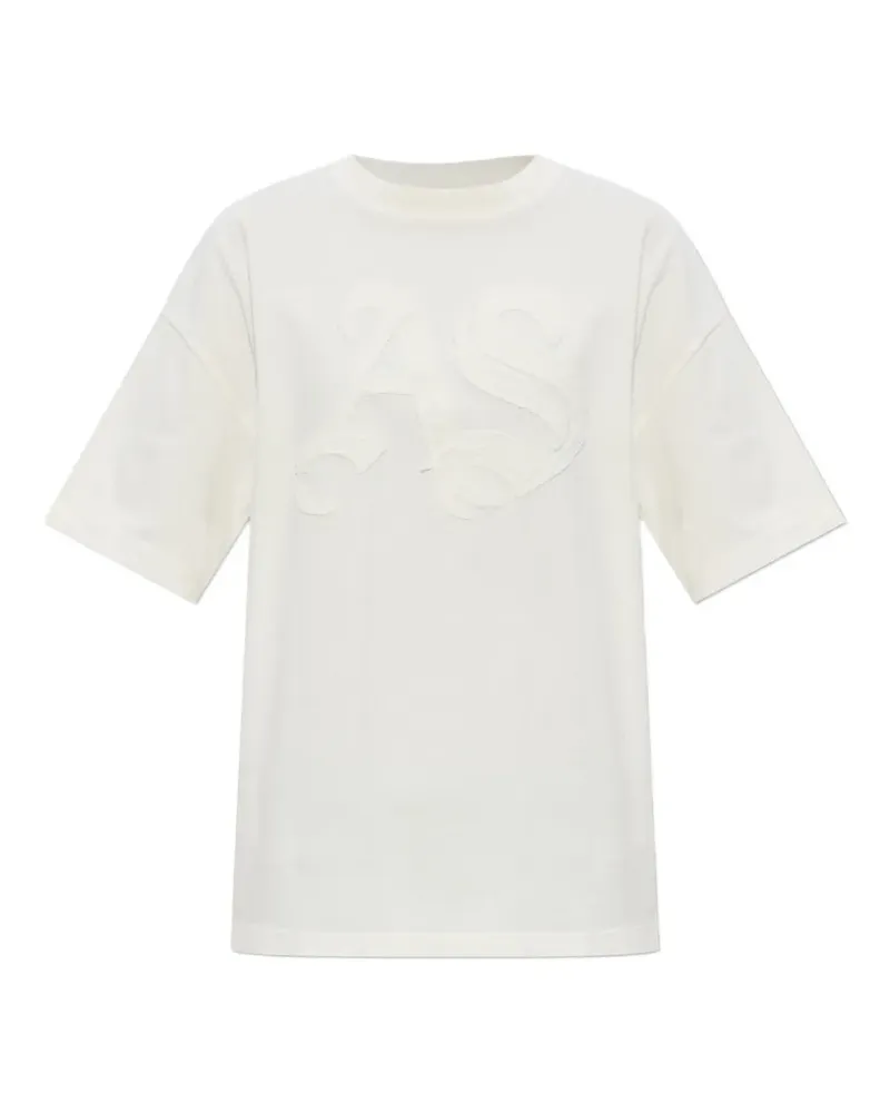 AllSaints T-Shirt mit Insignia Etta-Applikation - Weiß Weiß