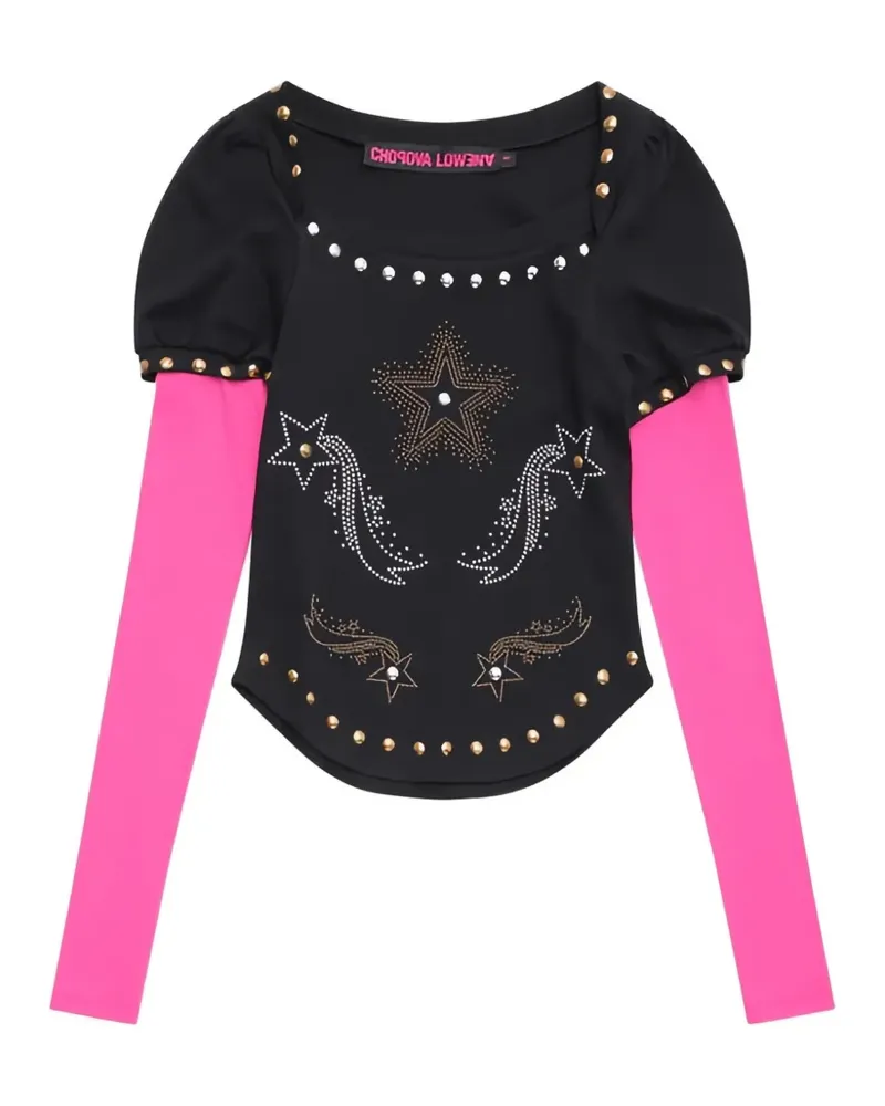 CHOPOVA LOWENA Janine stud-embellished top - Schwarz Schwarz