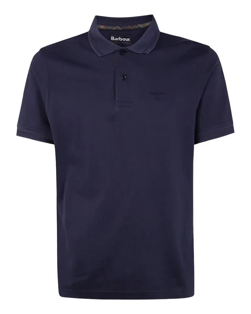 Barbour logo-embroidered polo shirt - Blau Blau
