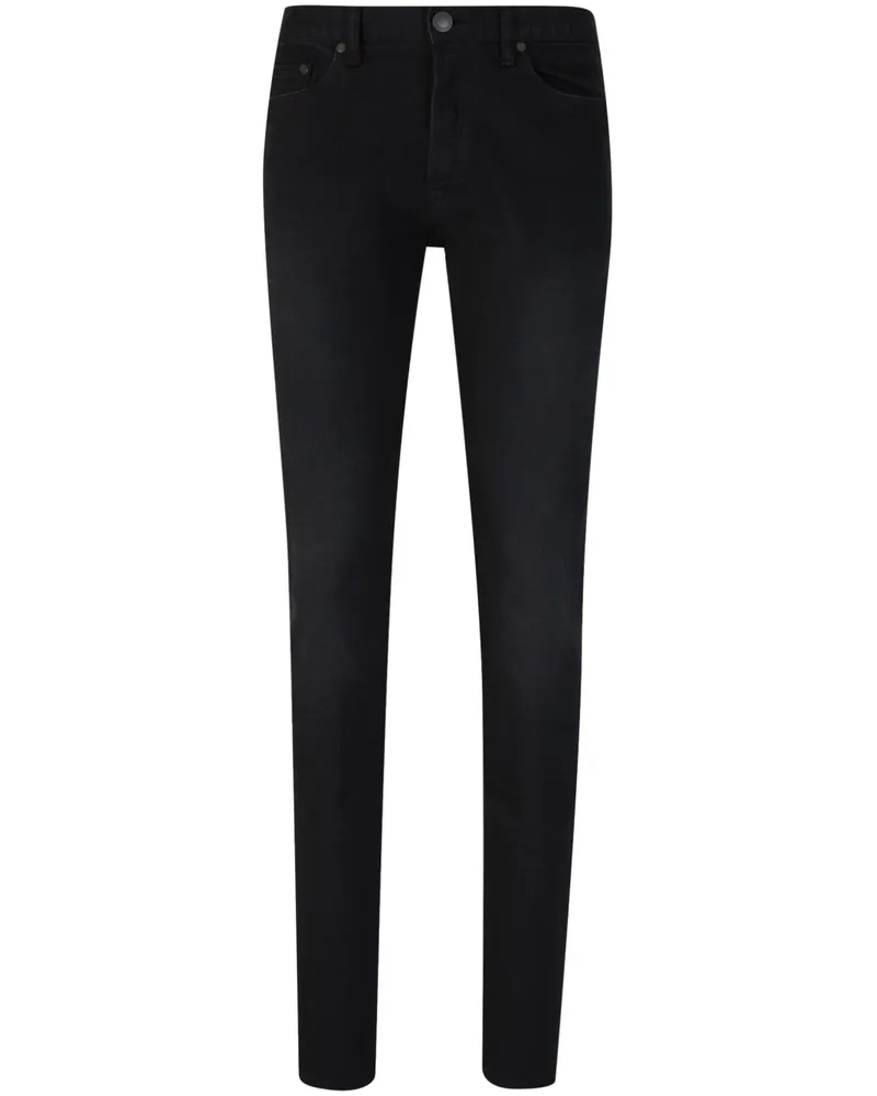 John Elliott + Co Klassische Slim-Fit-Jeans - Schwarz Schwarz