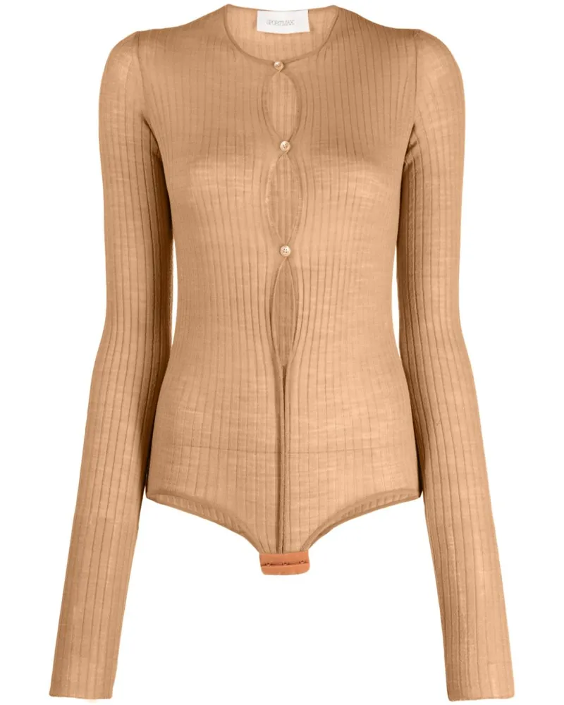 SPORTMAX Gerippter Body - Nude Nude