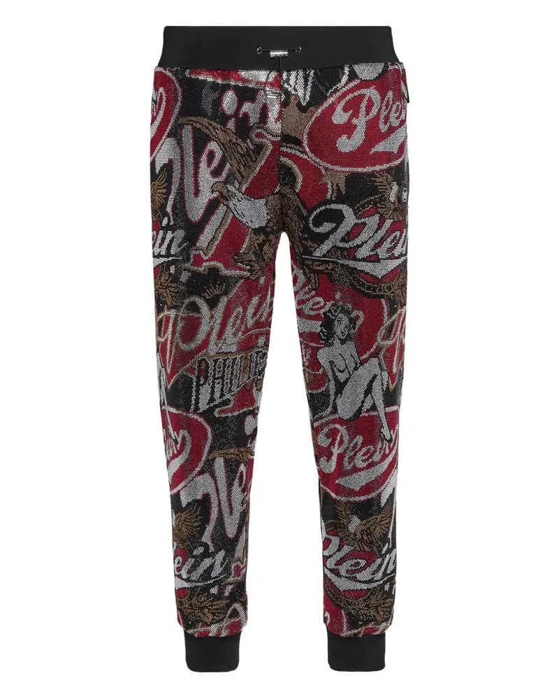 Philipp Plein Plein Beer Stones Jogginghose mit Strass - Schwarz Schwarz