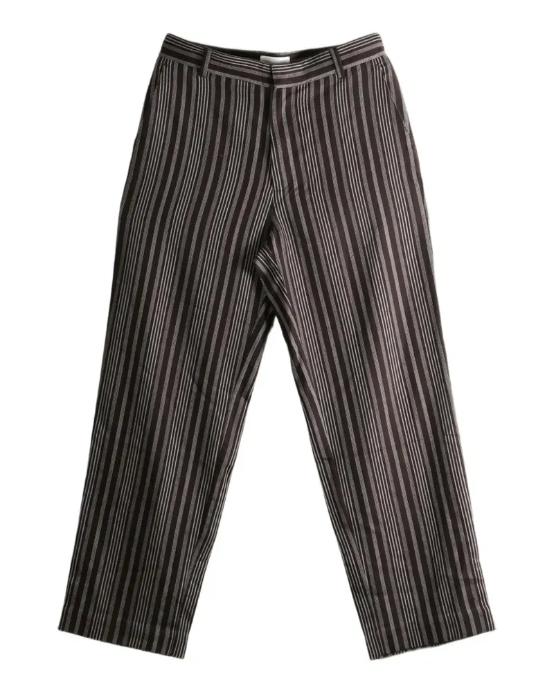 The Elder Statesman striped straight-leg trousers - Braun Braun