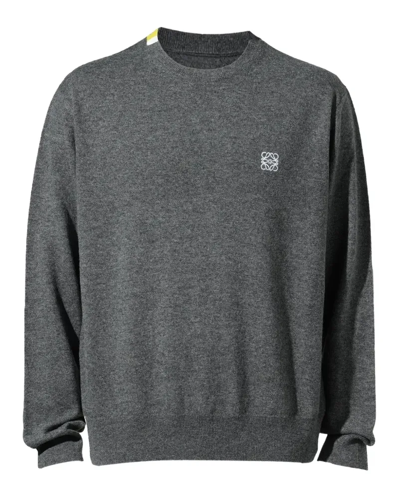 Loewe embroidered-logo knitwear - Grau Grau