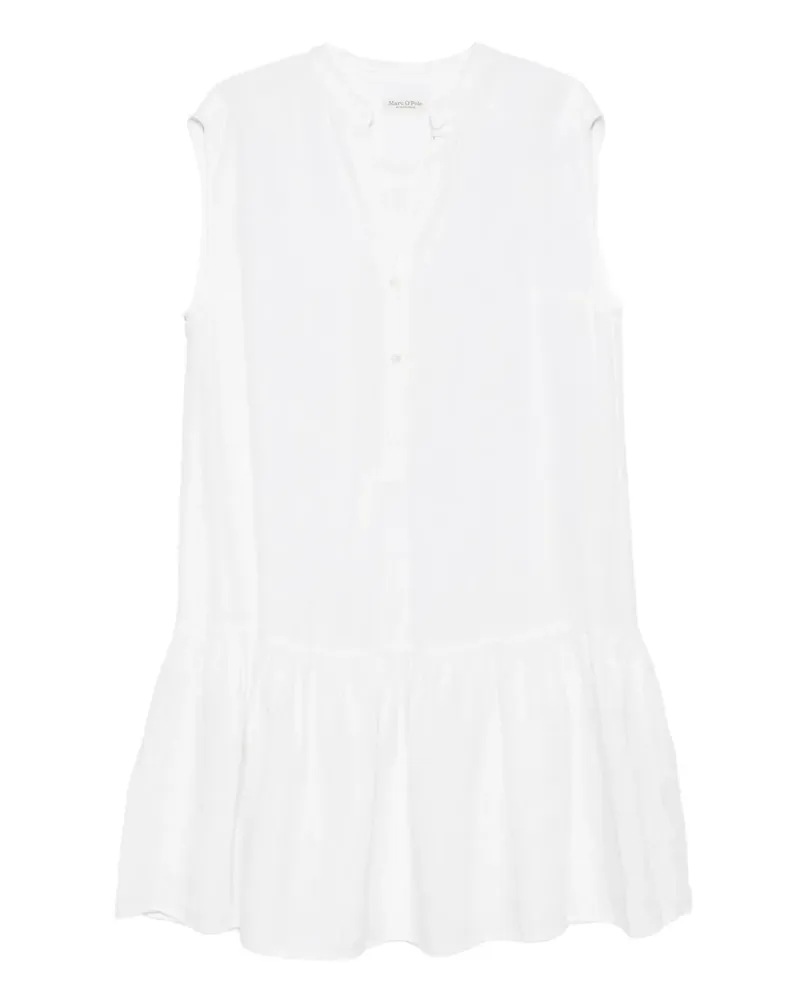 Marc O'Polo Minikleid mit V-Ausschnitt - Weiß Weiß
