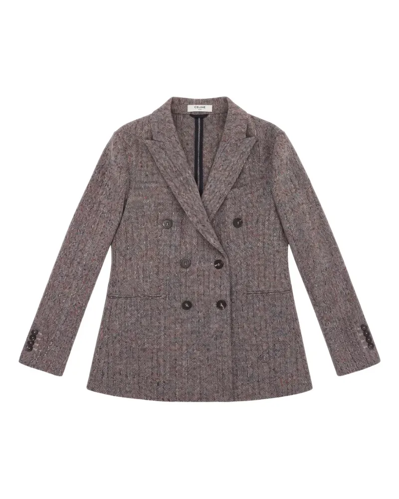 CIRCOLO 1901 herringbone-pattern double-breasted blazer - Braun Braun