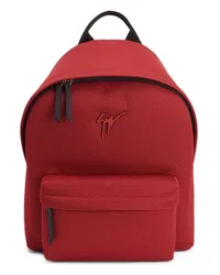 Giuseppe Zanotti Bud Rucksack mit Logo-Schild Rot