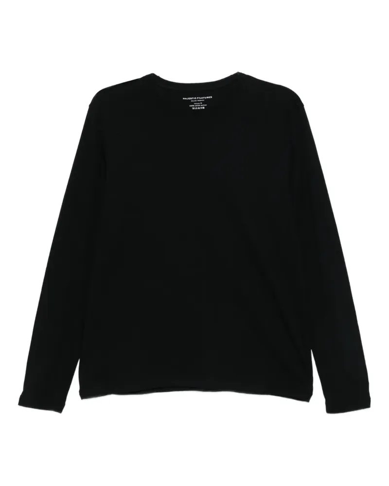 Majestic long-sleeve T-shirt - Schwarz Schwarz