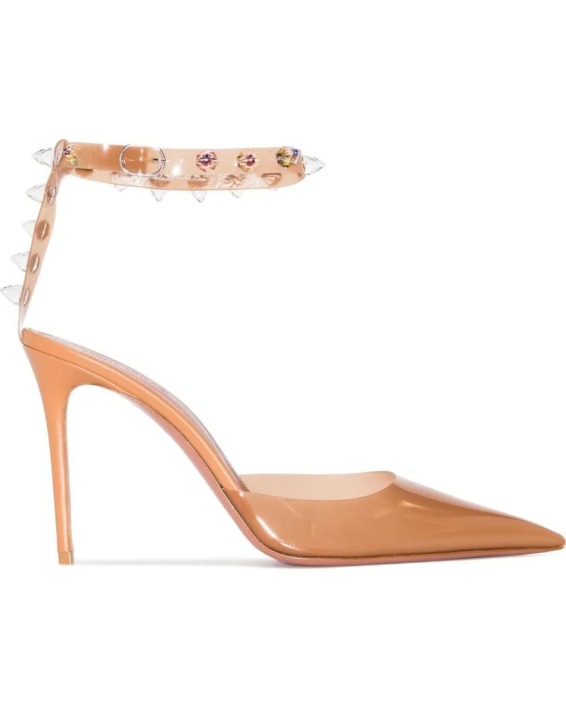 Amina Muaddi Julia Pumps 95mm - Braun Braun