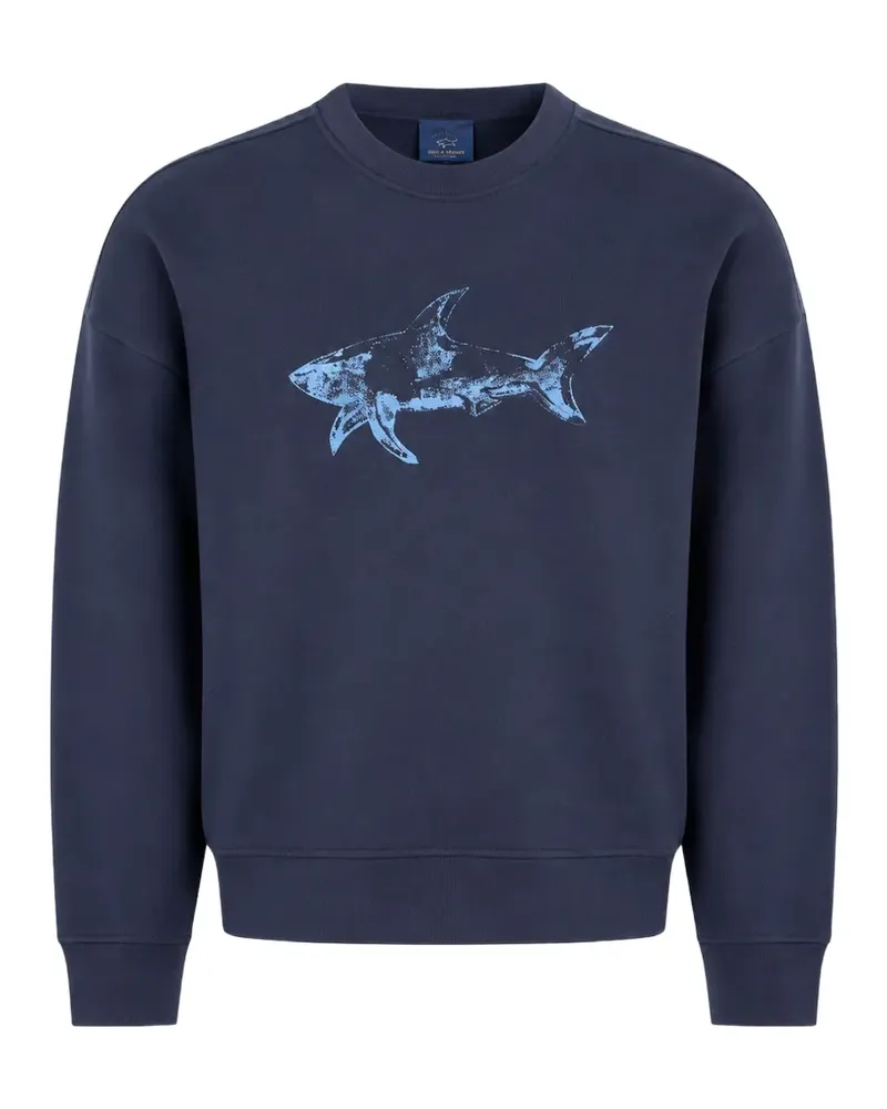 Paul & Shark shark-print sweatshirt - Blau Blau