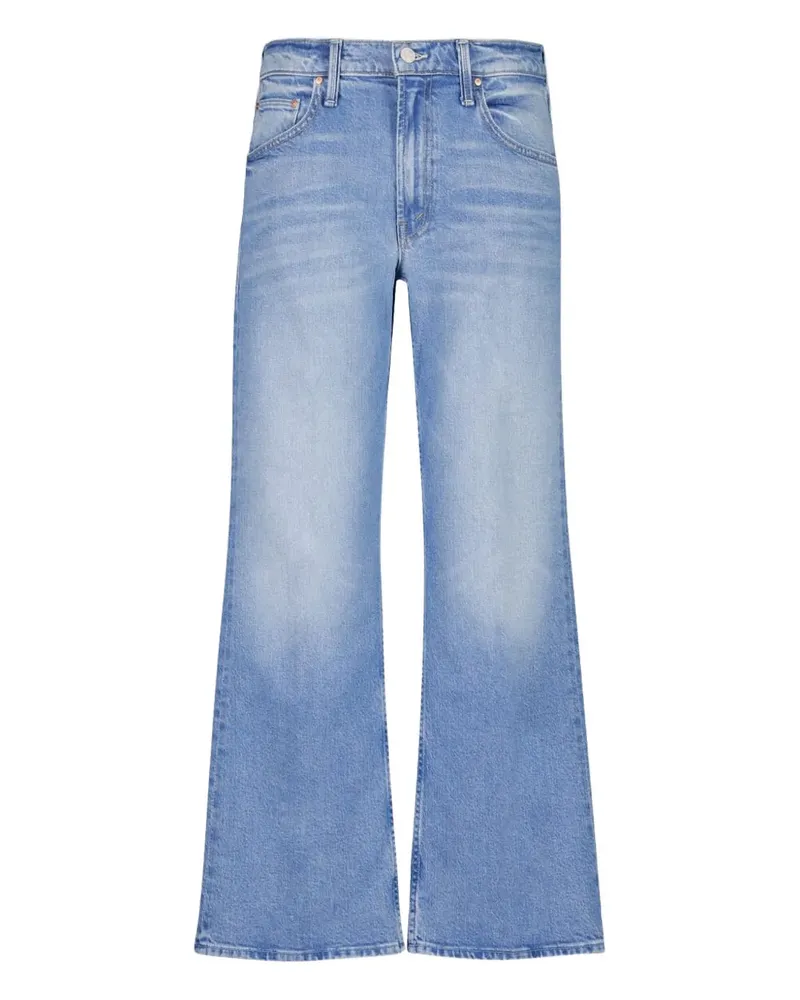 Mother Bookie Schlagjeans mit hohem Bund - Blau Blau