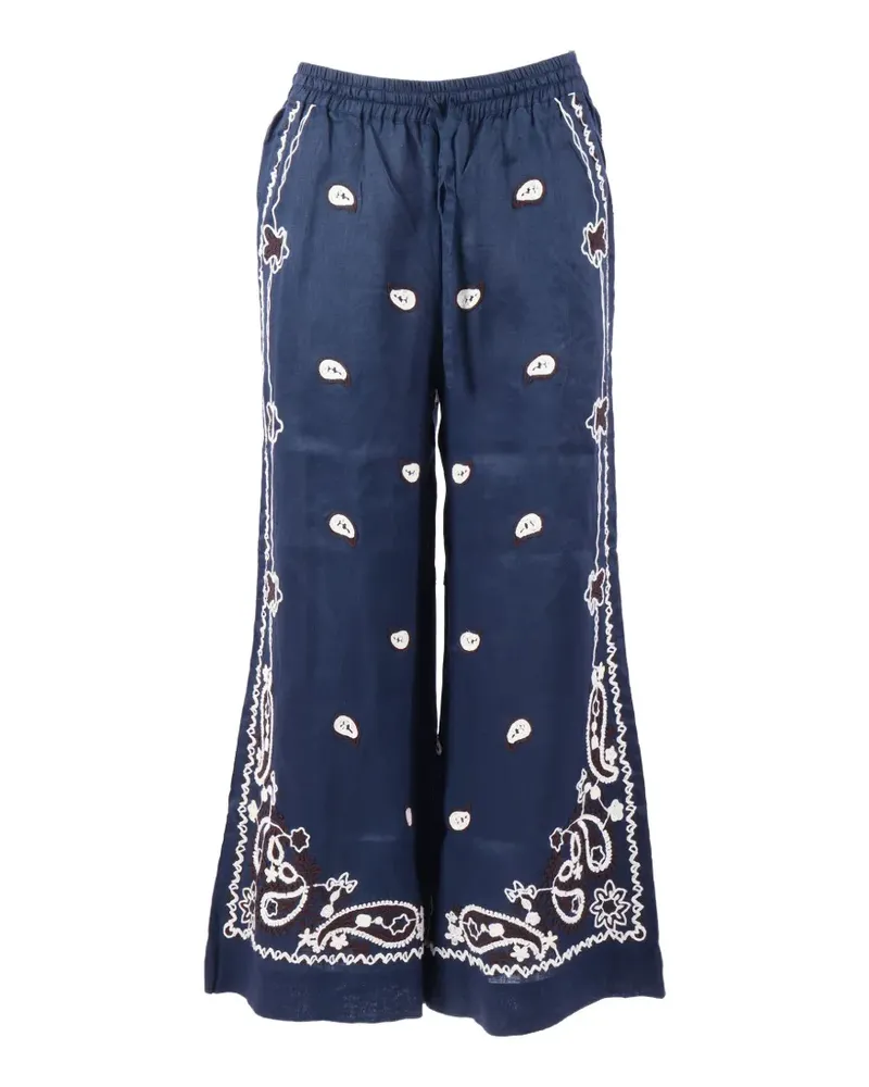 P.A.R.O.S.H. P.A.R.O H. embroidered trousers - Blau Blau