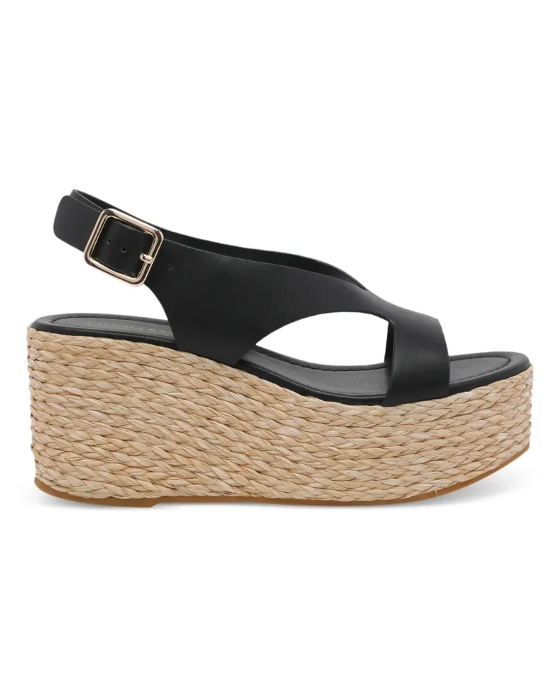 Paloma Barceló Hudson Caidis Wedge-Sandalen mit Schnalle - Schwarz Schwarz
