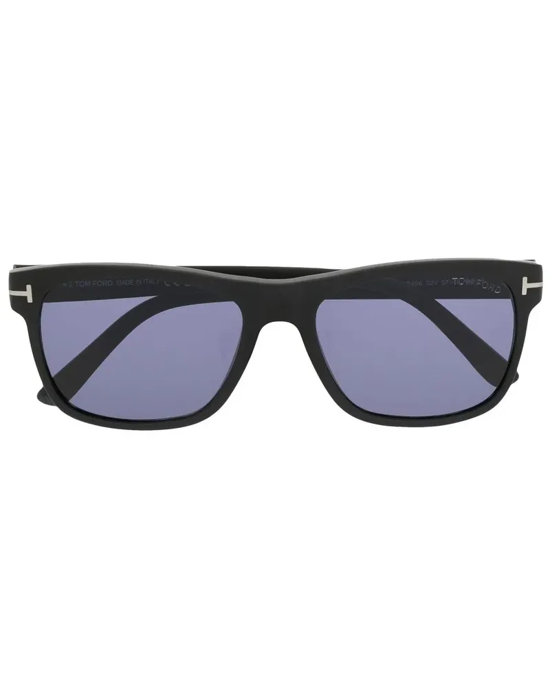 Tom Ford Sonnenbrille mit breitem Gestell - Schwarz Schwarz