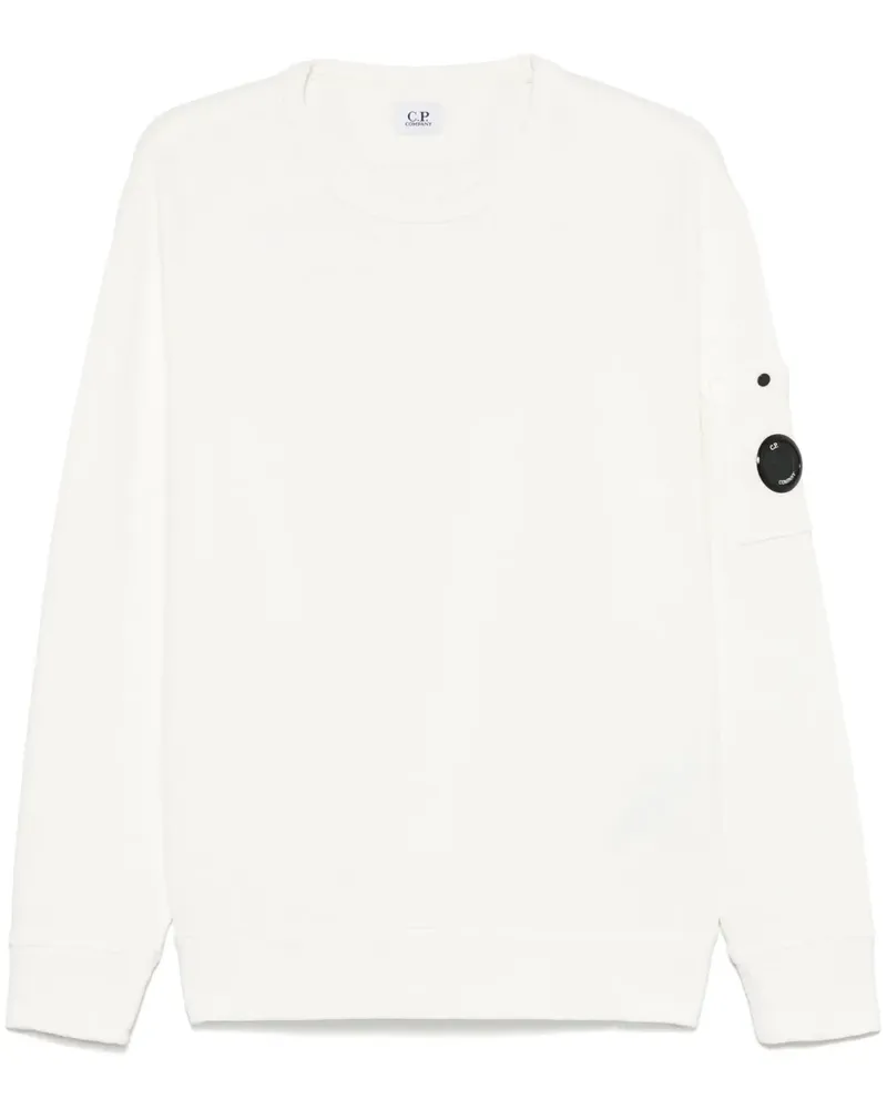 C.P. Company Sweatshirt mit Linsen-Detail - Weiß Weiß