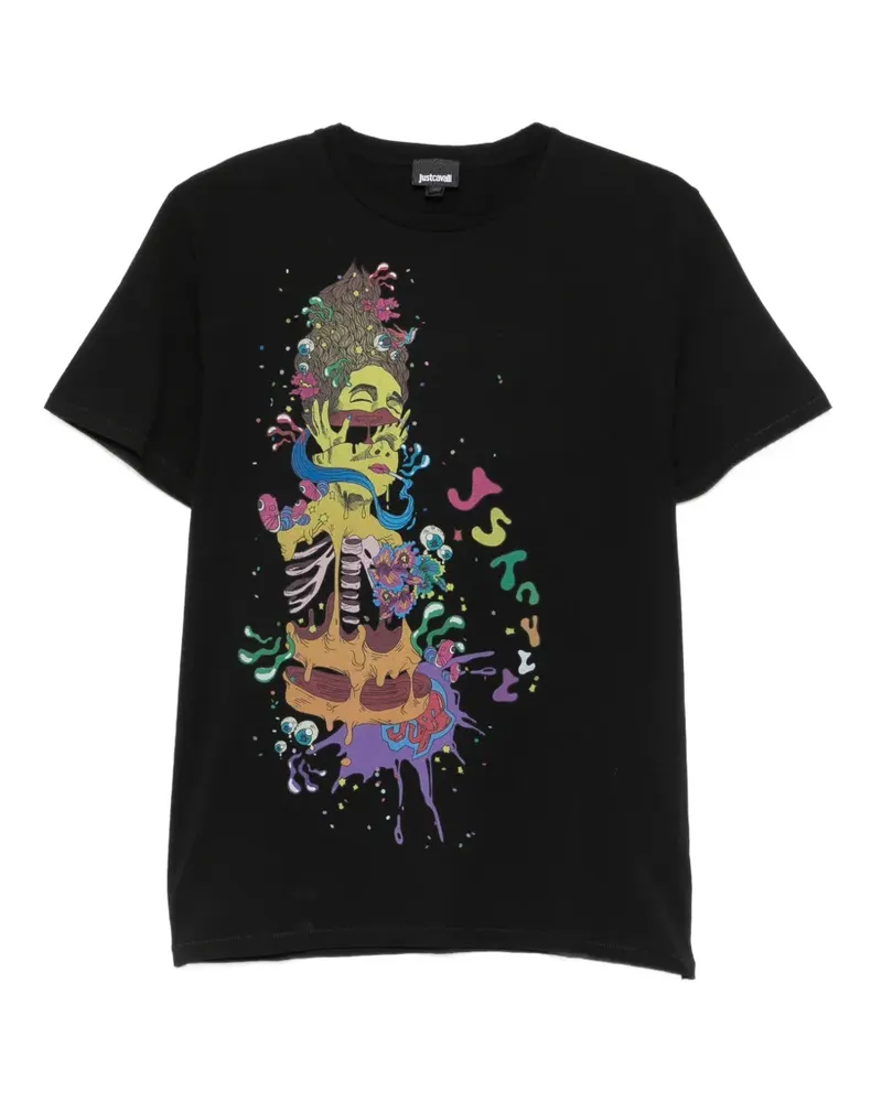 Just Cavalli graphic-print T-shirt - Schwarz Schwarz