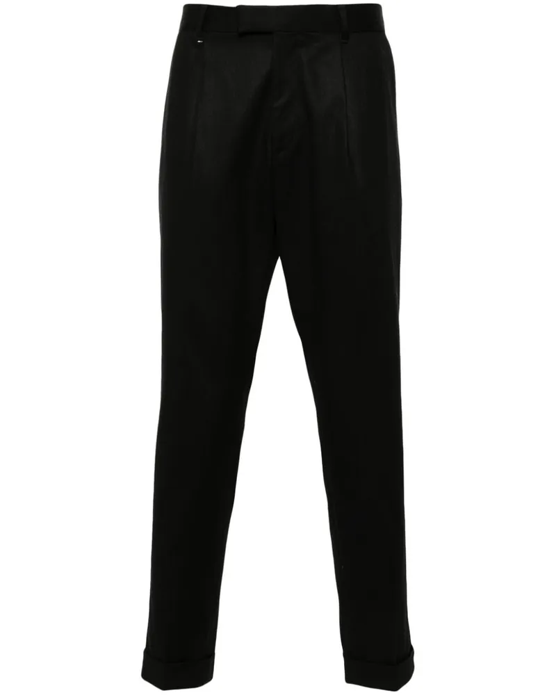 HUGO BOSS Hose mit Bundfalten - Schwarz Schwarz