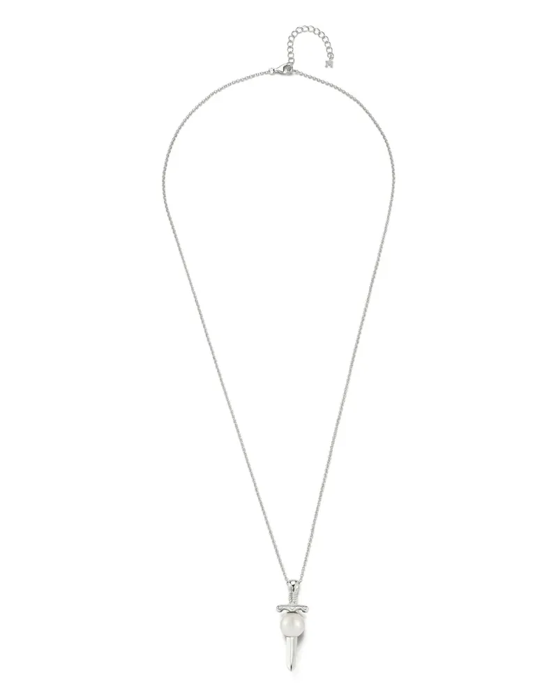 MATEO Sword Perlenkette aus Sterlingsilber Silber