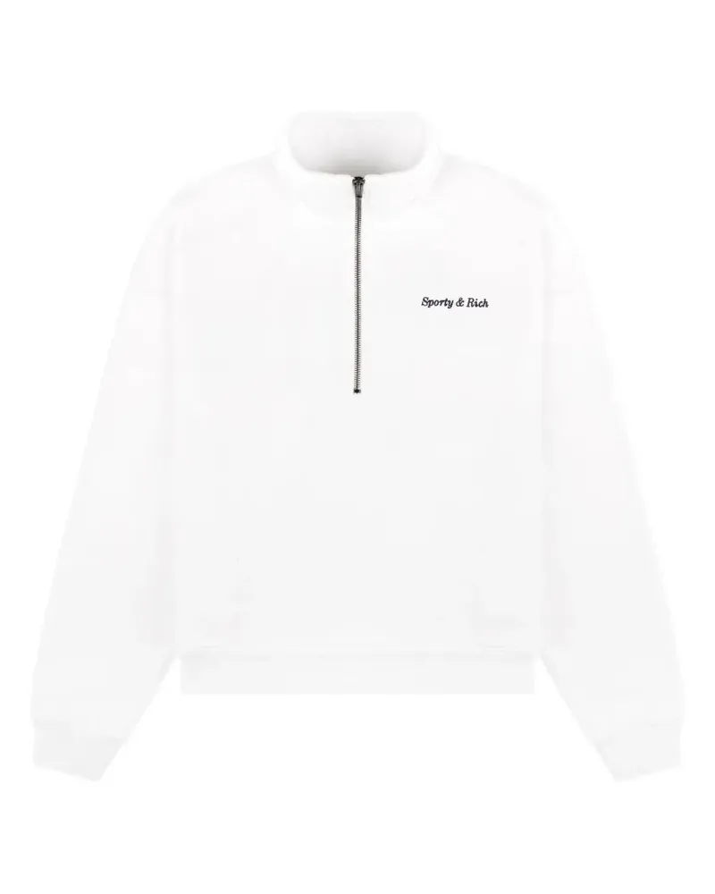 SPORTY & RICH Eden Sweatshirt mit Wappen - Weiß Weiß