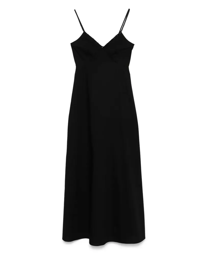 Patrizia Pepe Maxikleid mit Fliegen-Motiv - Schwarz Schwarz