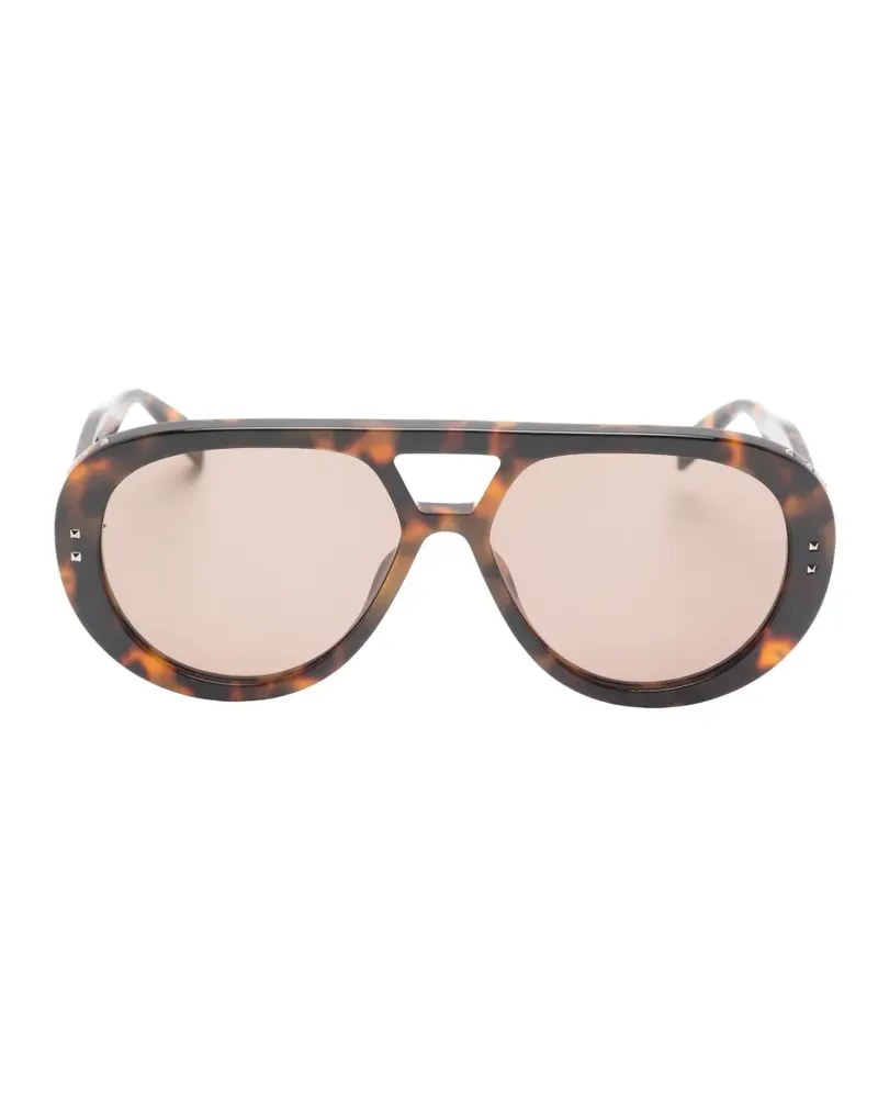 Zadig & Voltaire tortoiseshell-effect stud-embellished sunglasses - Braun Braun