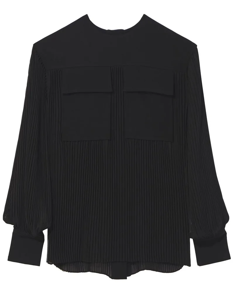 Proenza Schouler Plissierte Bluse - Schwarz Schwarz