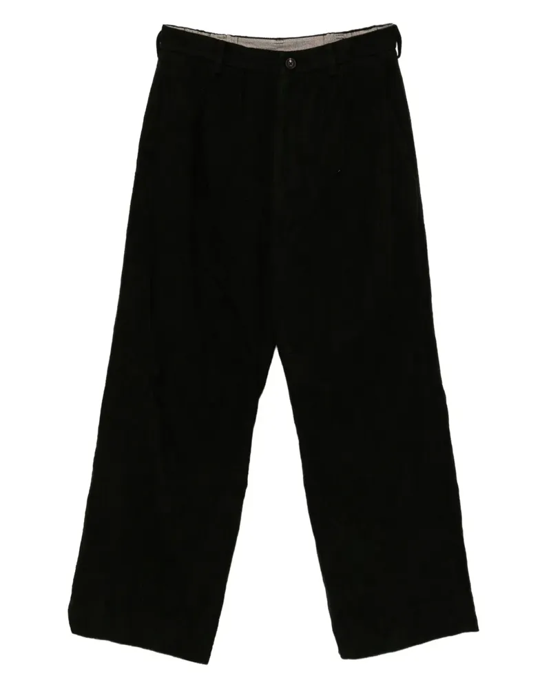 Ziggy Chen textured trousers - Schwarz Schwarz