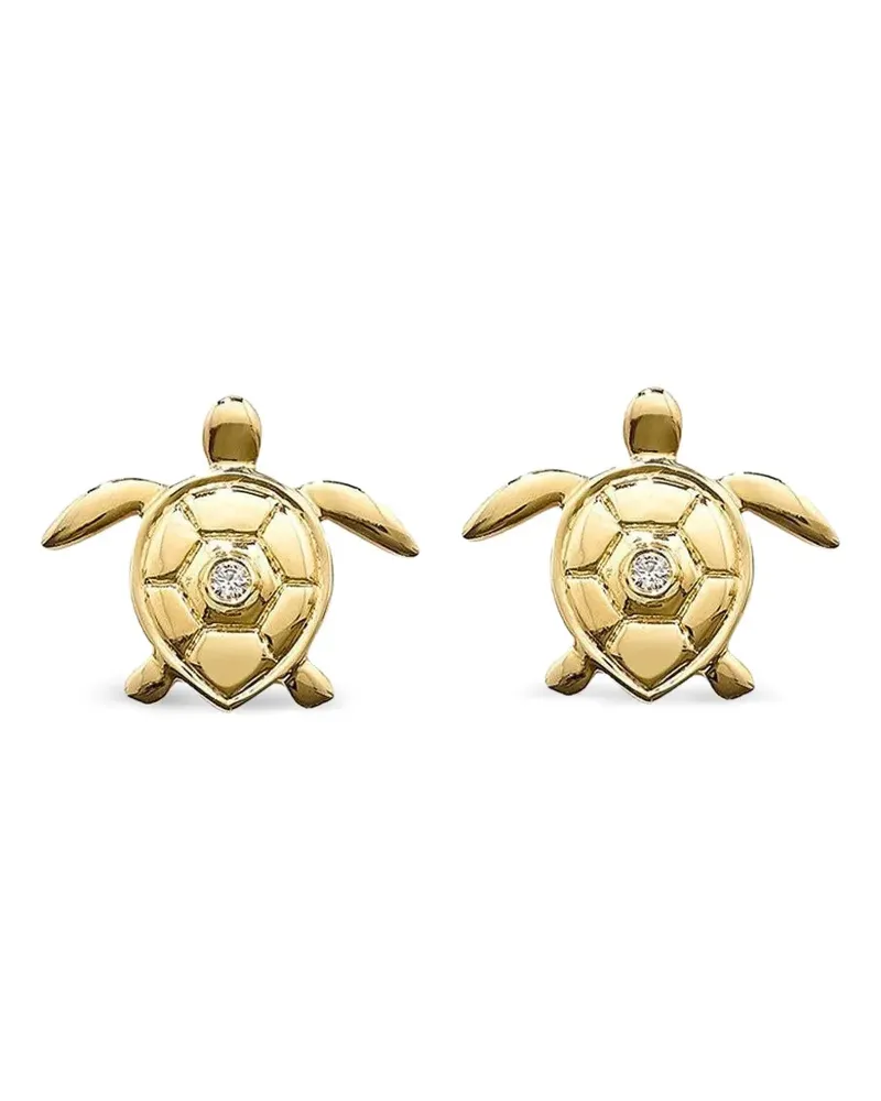 Robinson Pelham 14kt Turtle Gelbgoldohrringe mit Diamanten Gelb