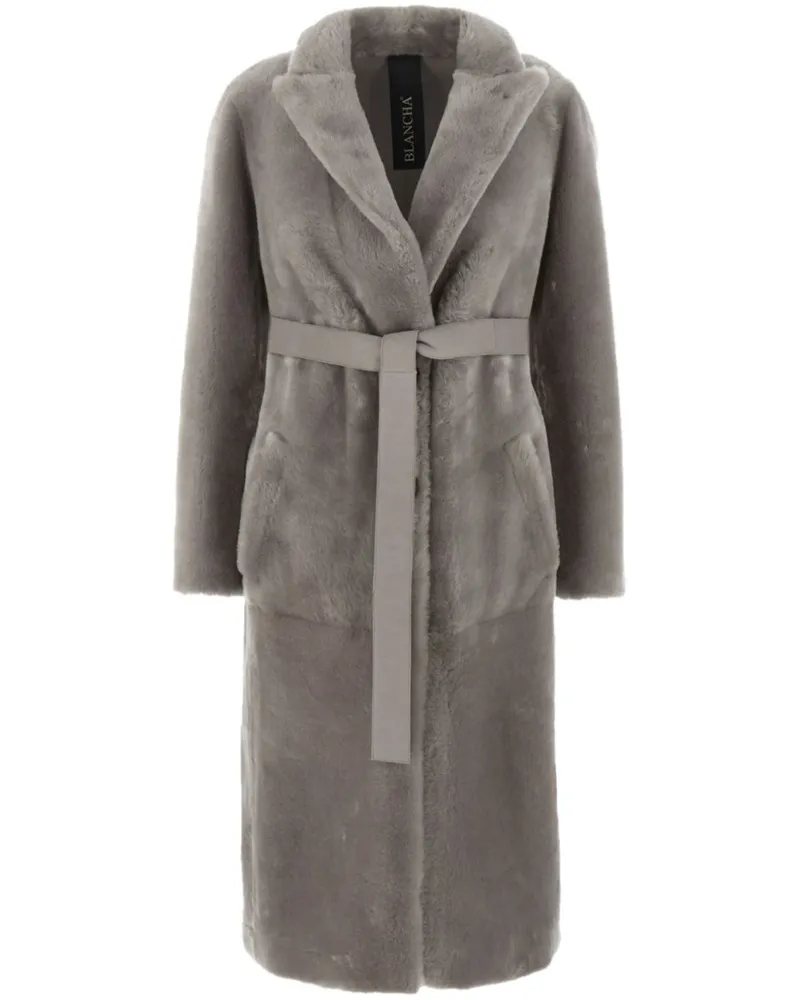 BLANCHA Wendbarer Mantel aus Shearling - Grau Grau