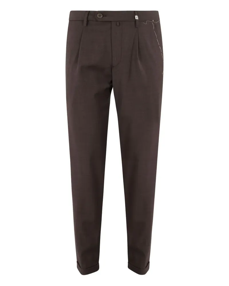 MYTHS Hose mit Falten - Braun Braun