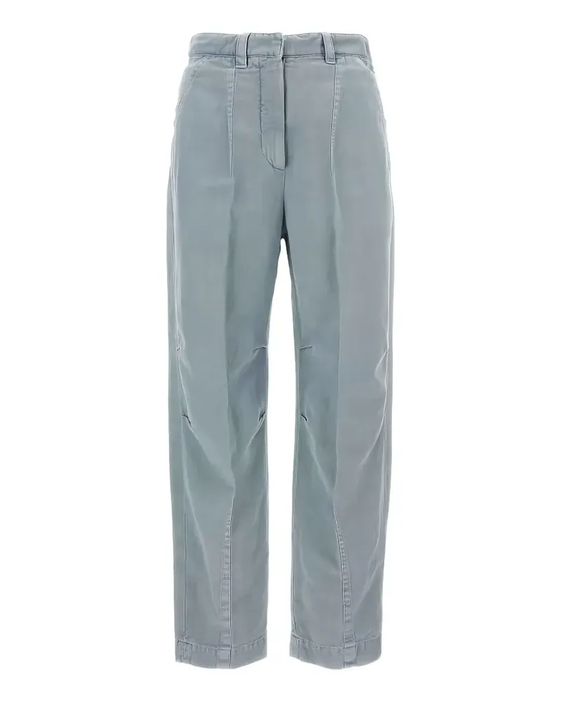 Brunello Cucinelli belt-loops cropped trousers - Blau Blau