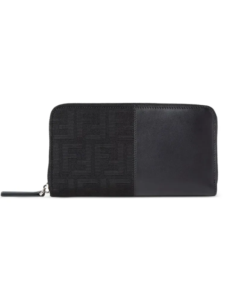 Fendi Portemonnaie aus FF-Jacquard - Schwarz Schwarz
