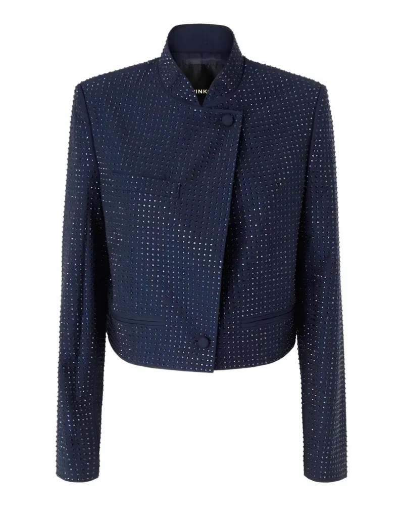 Pinko Cropped-Jacke mit Strassverzierung - Blau Blau