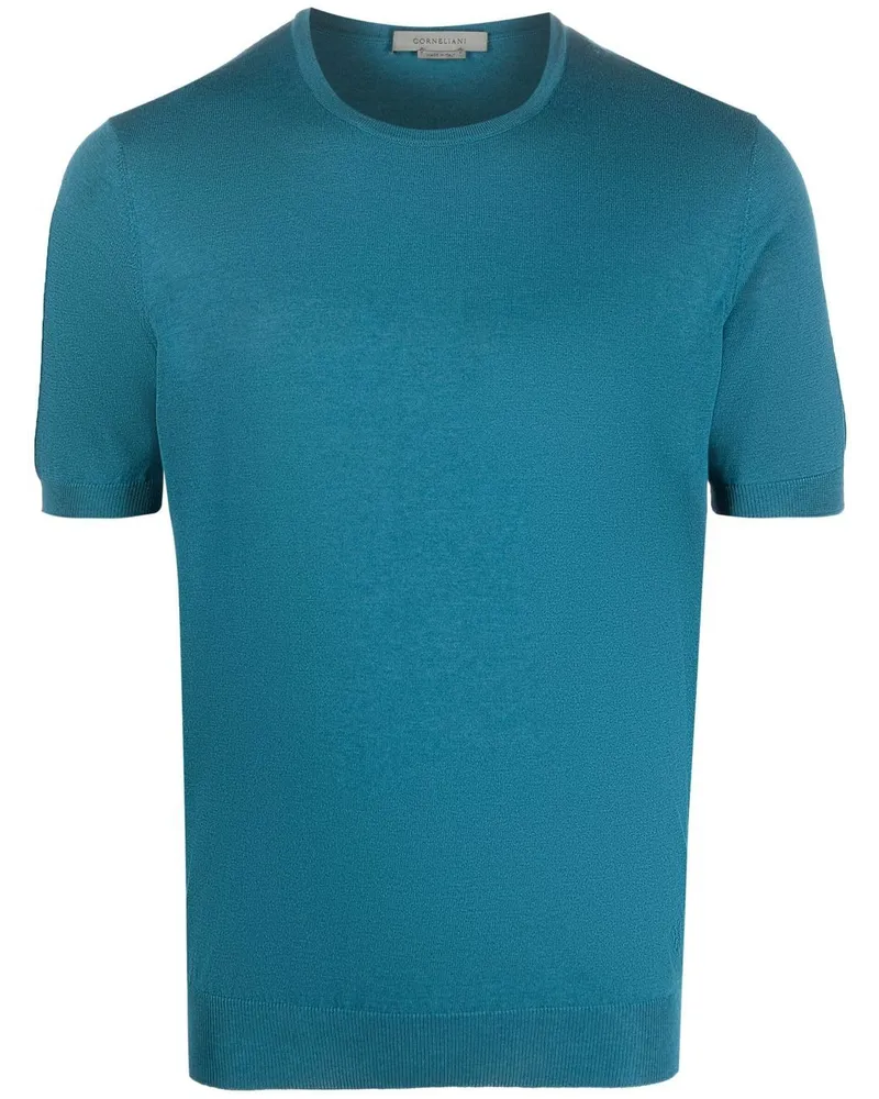 Corneliani Klassisches T-Shirt Blau