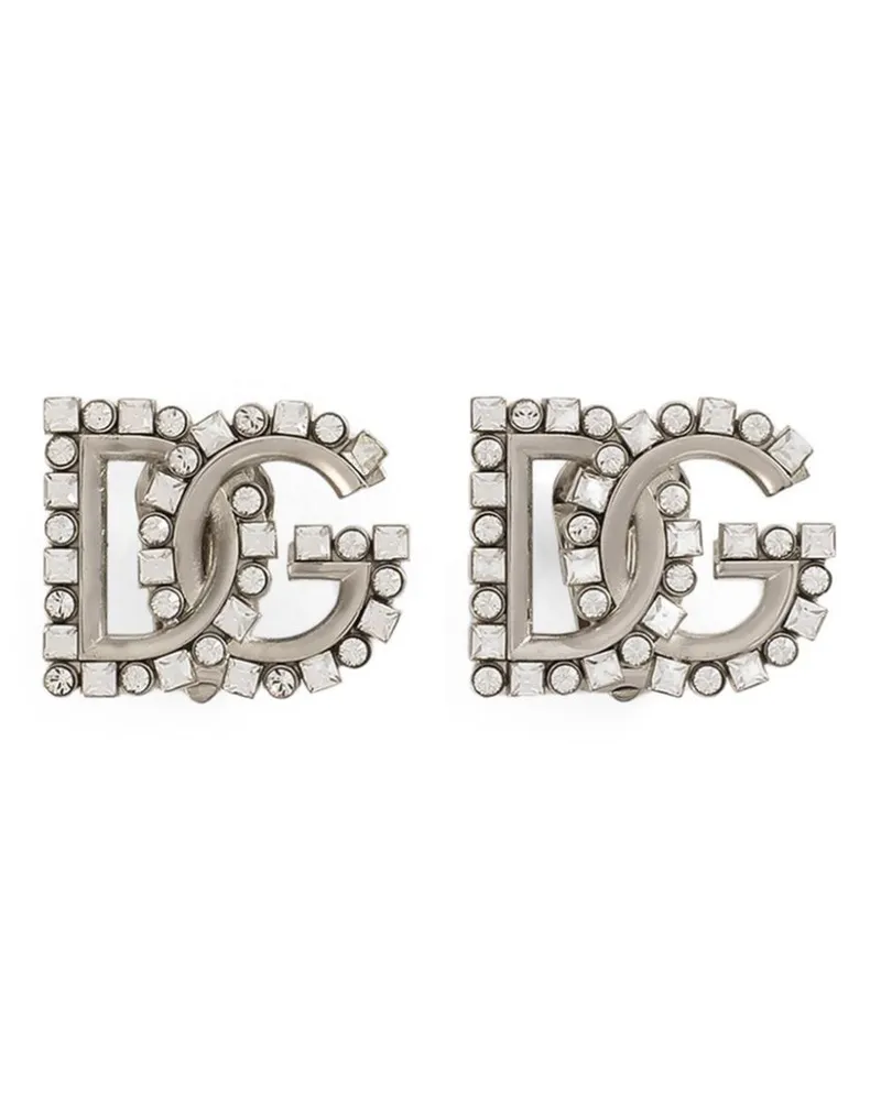 Dolce & Gabbana Ohrringe mit DG - Silber Silber