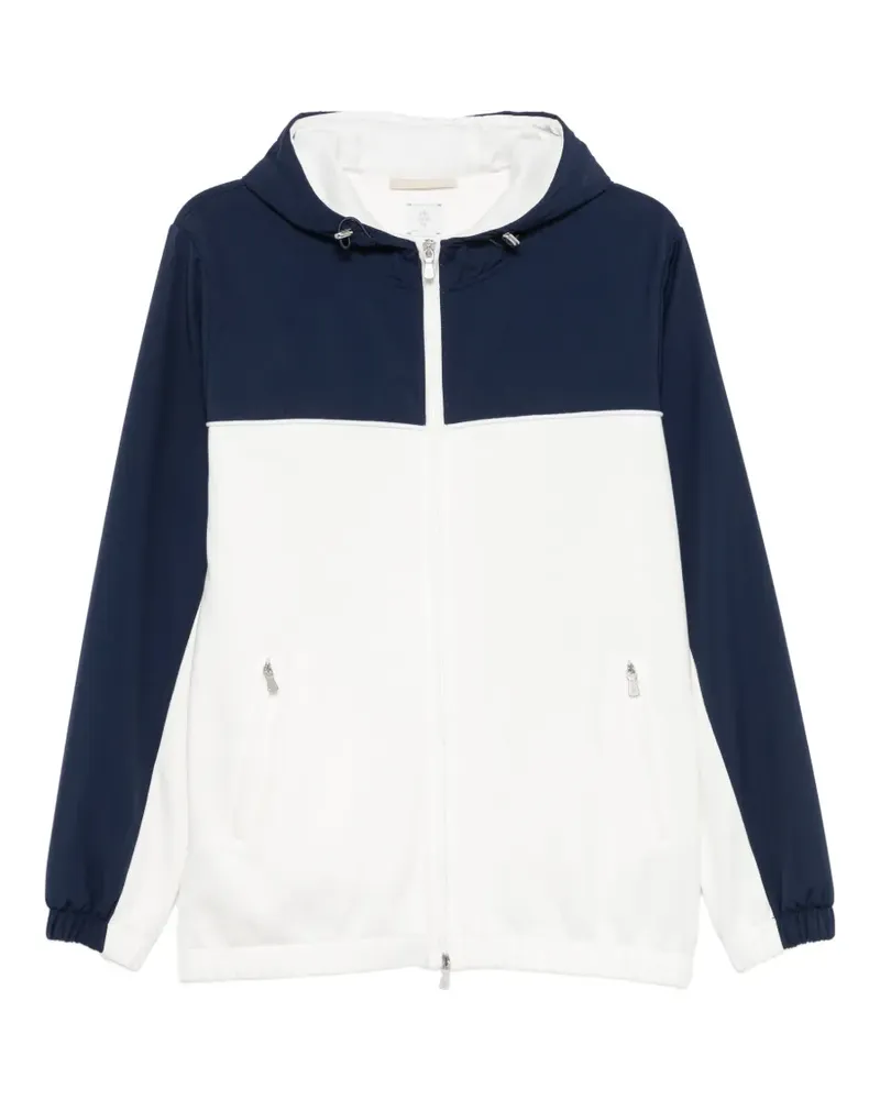Eleventy Kapuzenjacke in Colour-Block-Optik - Blau Blau