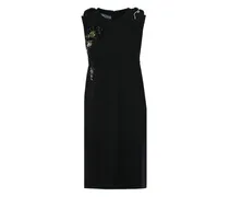 Kleid mit Schmuck-Patch - Schwarz