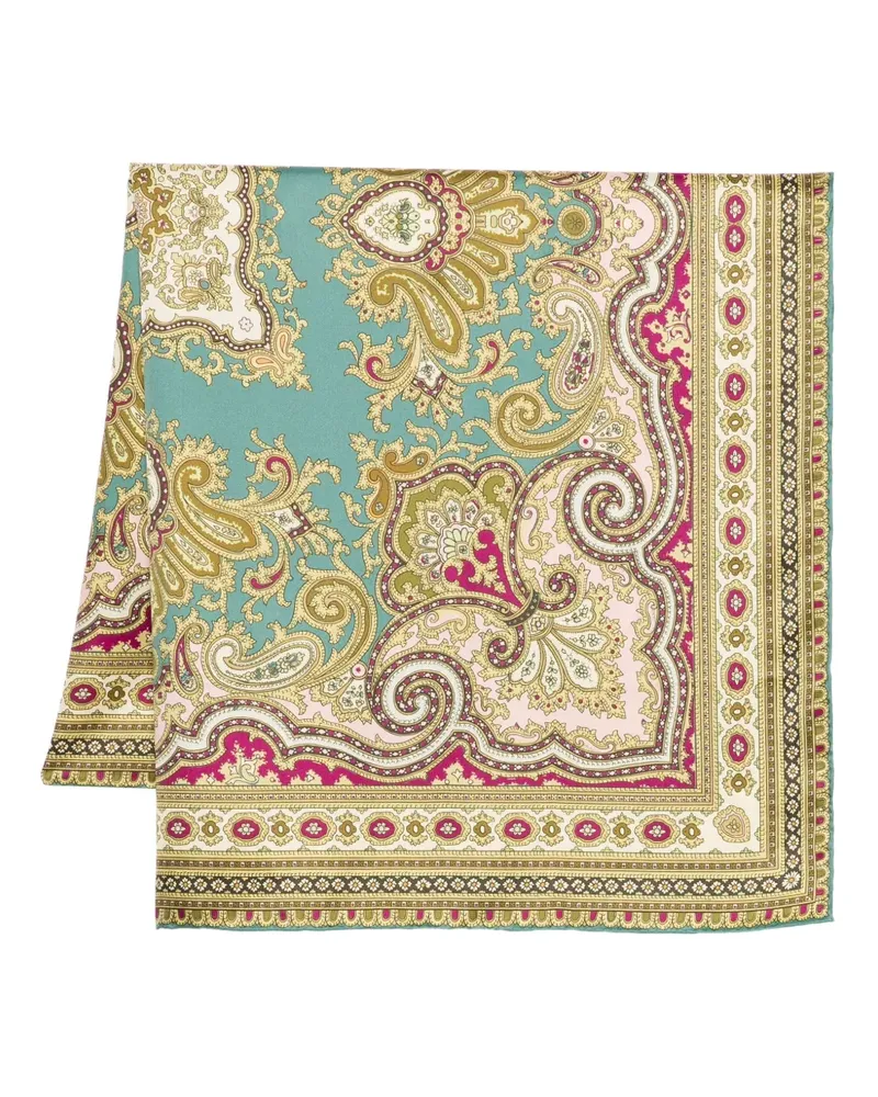 ALEMAIS Seidenschal mit Paisley-Muster - Grün Grün