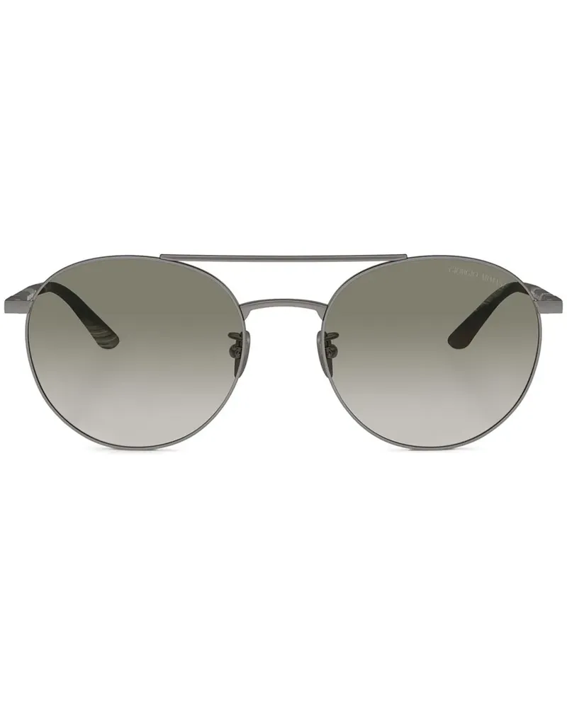 Giorgio Armani Sonnenbrille mit Logo-Gravur - Grau Grau