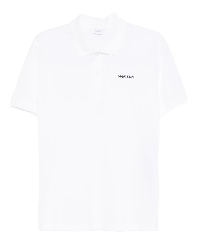 Alexander McQueen Poloshirt mit Logo-Stickerei - Weiß Weiß