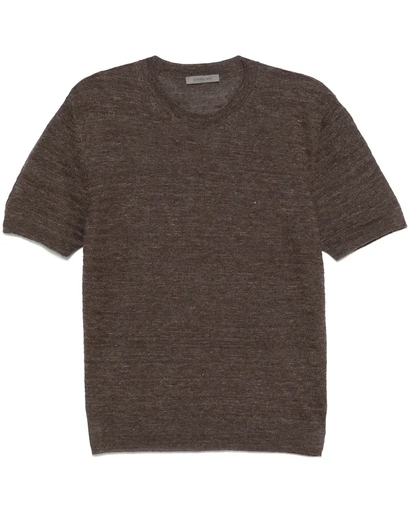 Corneliani Gestreiftes T-Shirt - Braun Braun