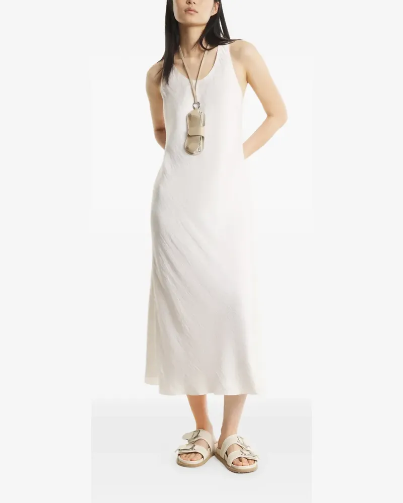 Kitsuné racer-back crinkled dress - Nude Nude
