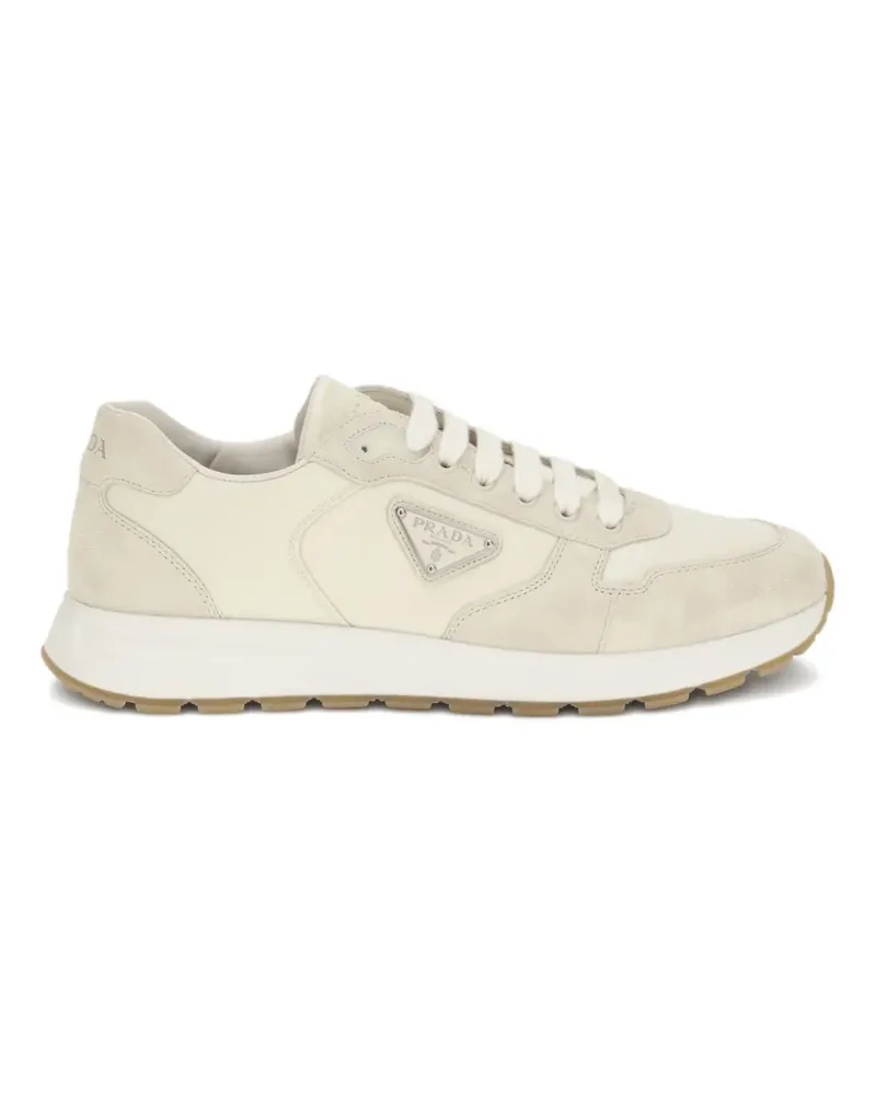 Prada Prax 2.0 logo-plaque lace-up sneakers - Nude Nude