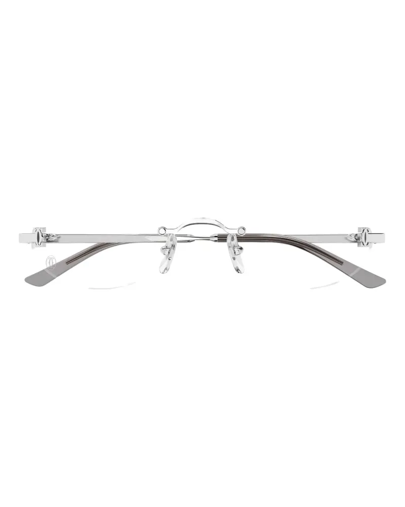 Cartier Brille mit ovalem Gestell - Grau Grau