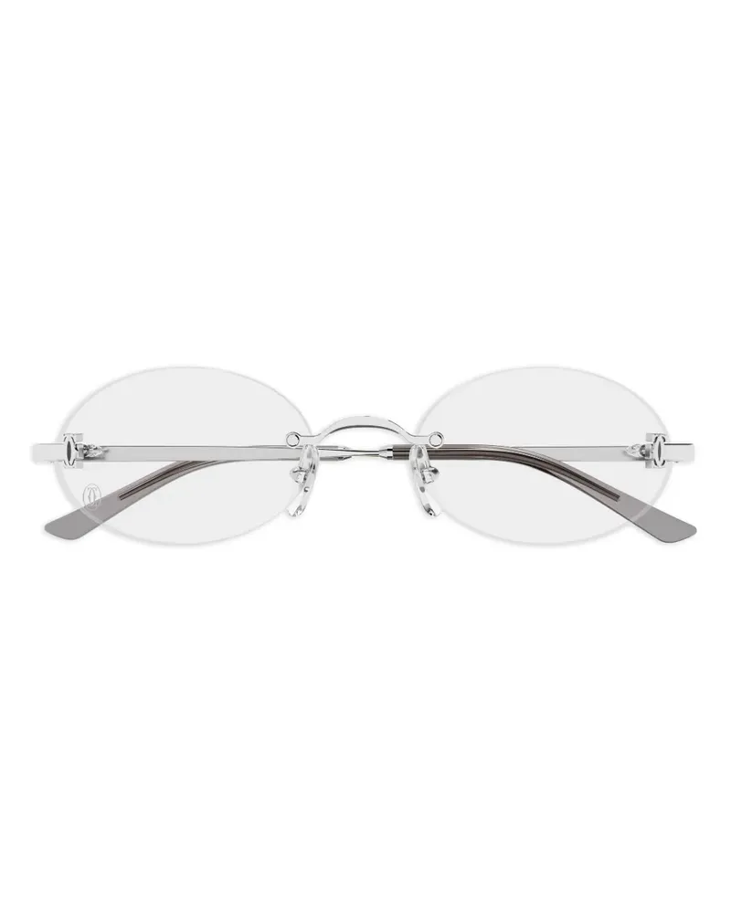 Cartier Brille mit ovalem Gestell - Grau Grau