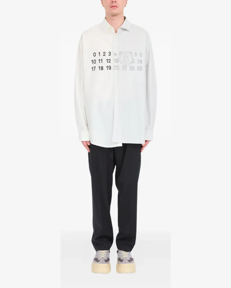 Maison Margiela Asymmetrisches Hemd - Weiß Weiß